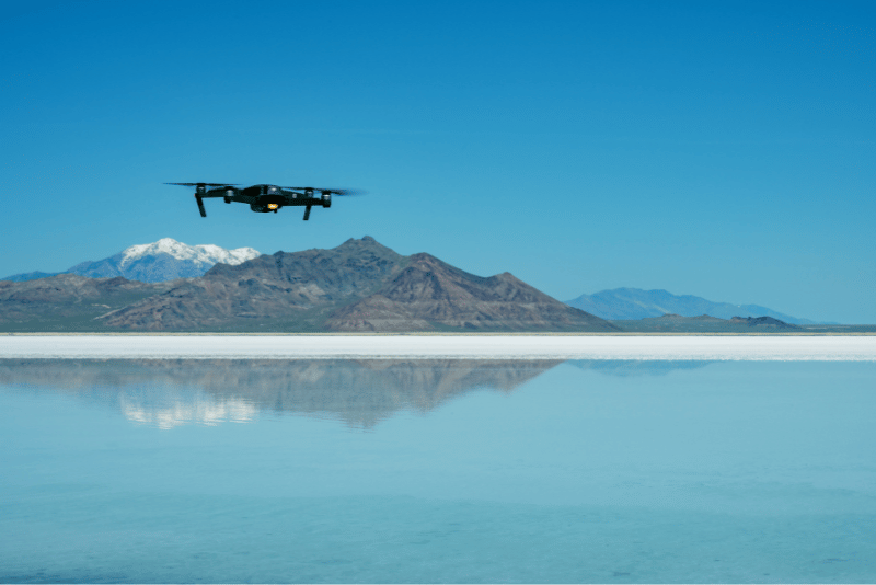 A drone in action, over vast ocean areas to detect oil spills early