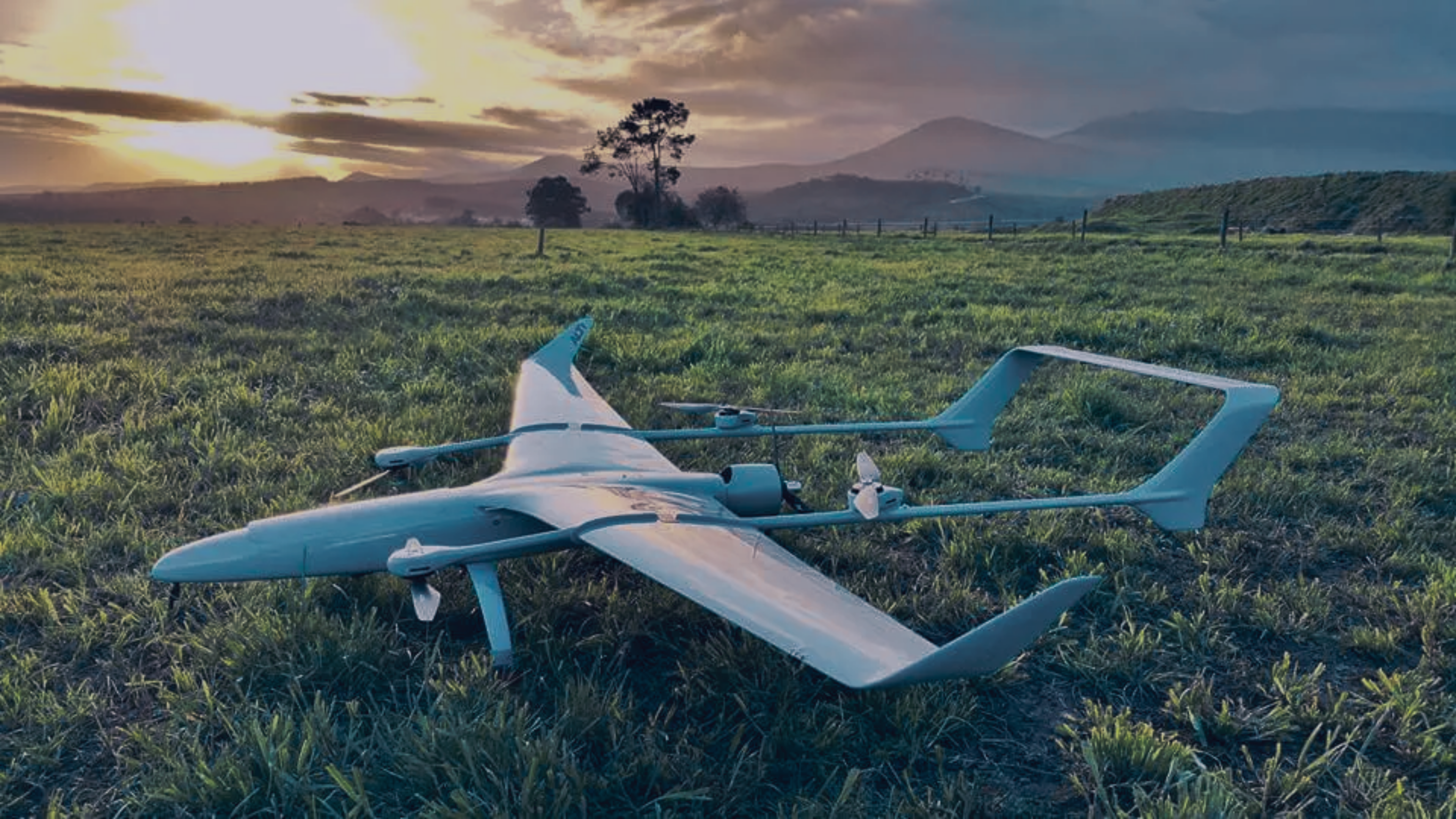 hybrid drone in flight