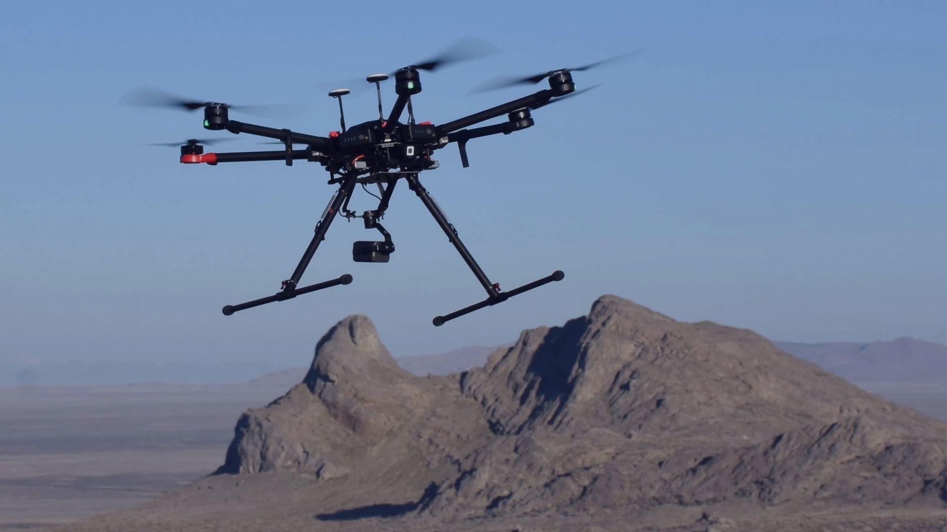 Multirotor Drones in operation action