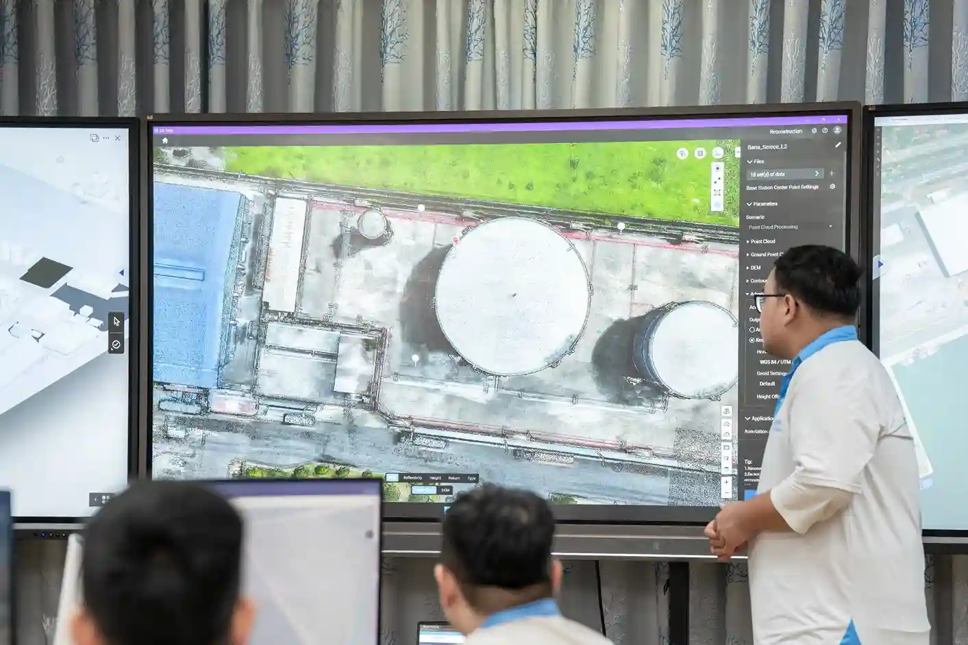 Drone inspection inside confined space for maintenance.