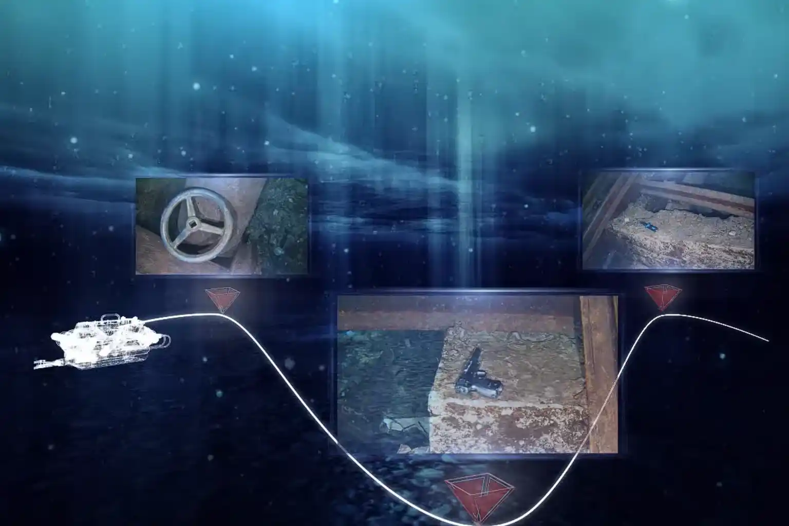 Sonar mapping for subsea pipeline ROV-based monitoring for marine inspection assets.