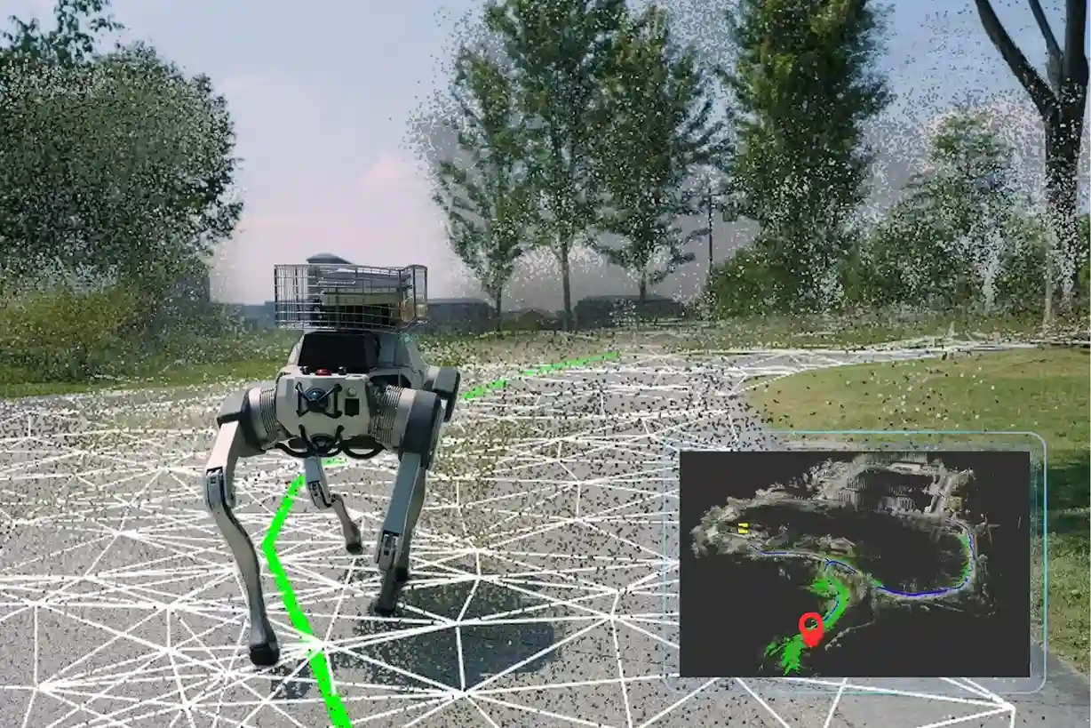 Autonomous inspection workflow showing auto-navigation and auto-charge.