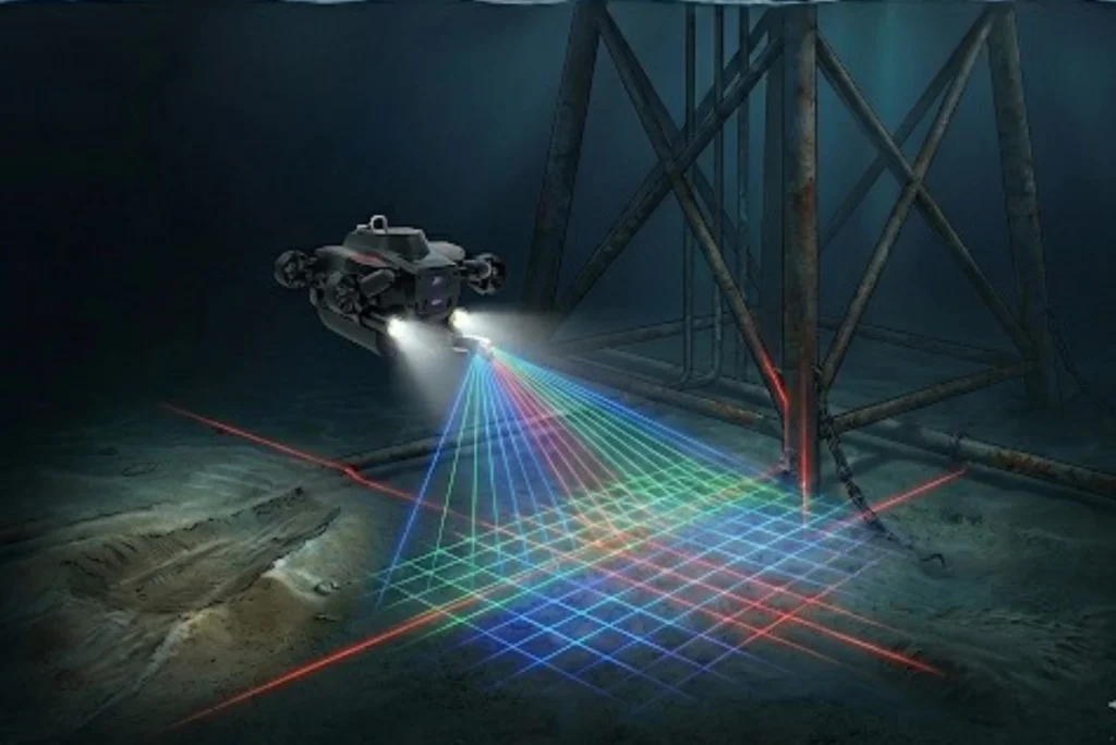 subsea robotics in Saudi Arabia performing an underwater pipeline inspection.