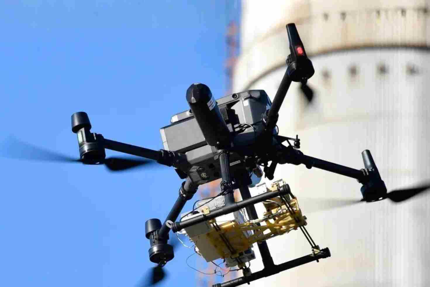 Drone methane detection for offshore environmental compliance.
