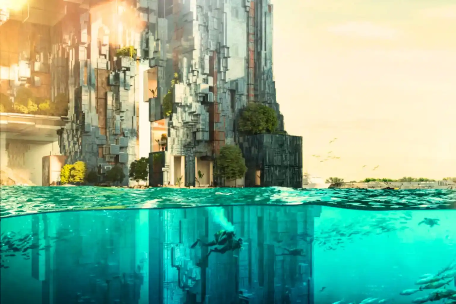 Drone inspection for NEOM Saudi Vision 2030 Milestones.