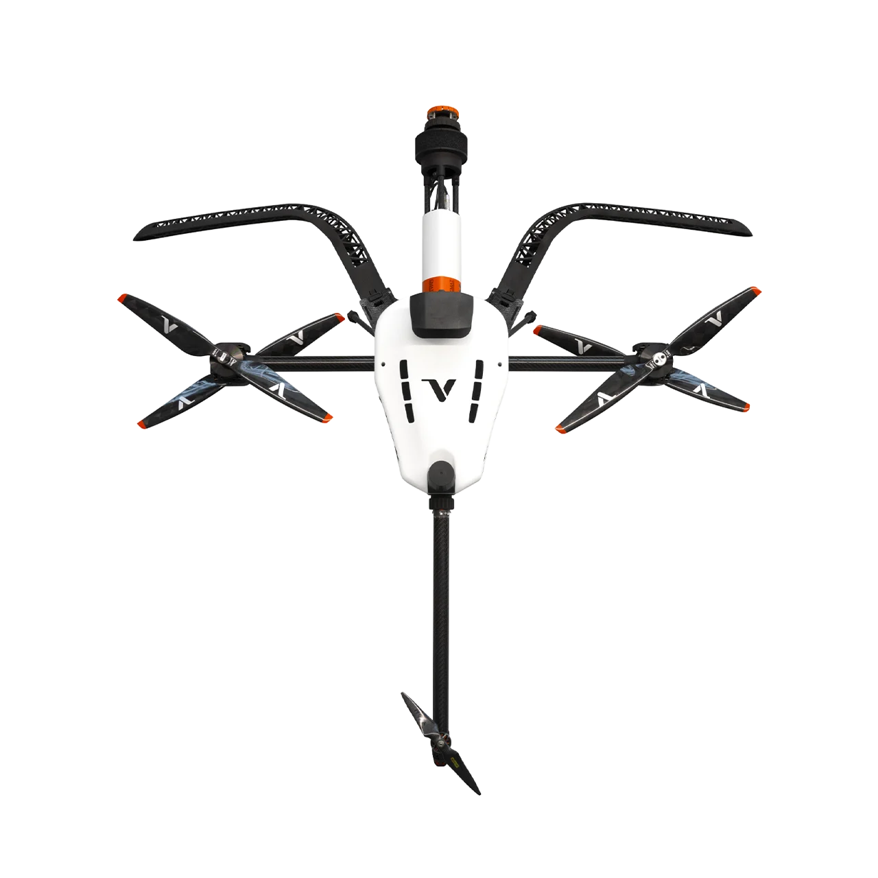 Voliro T multi-axis NDT inspection drone performing contact-based ultrasonic thickness measurement on industrial storage tank
