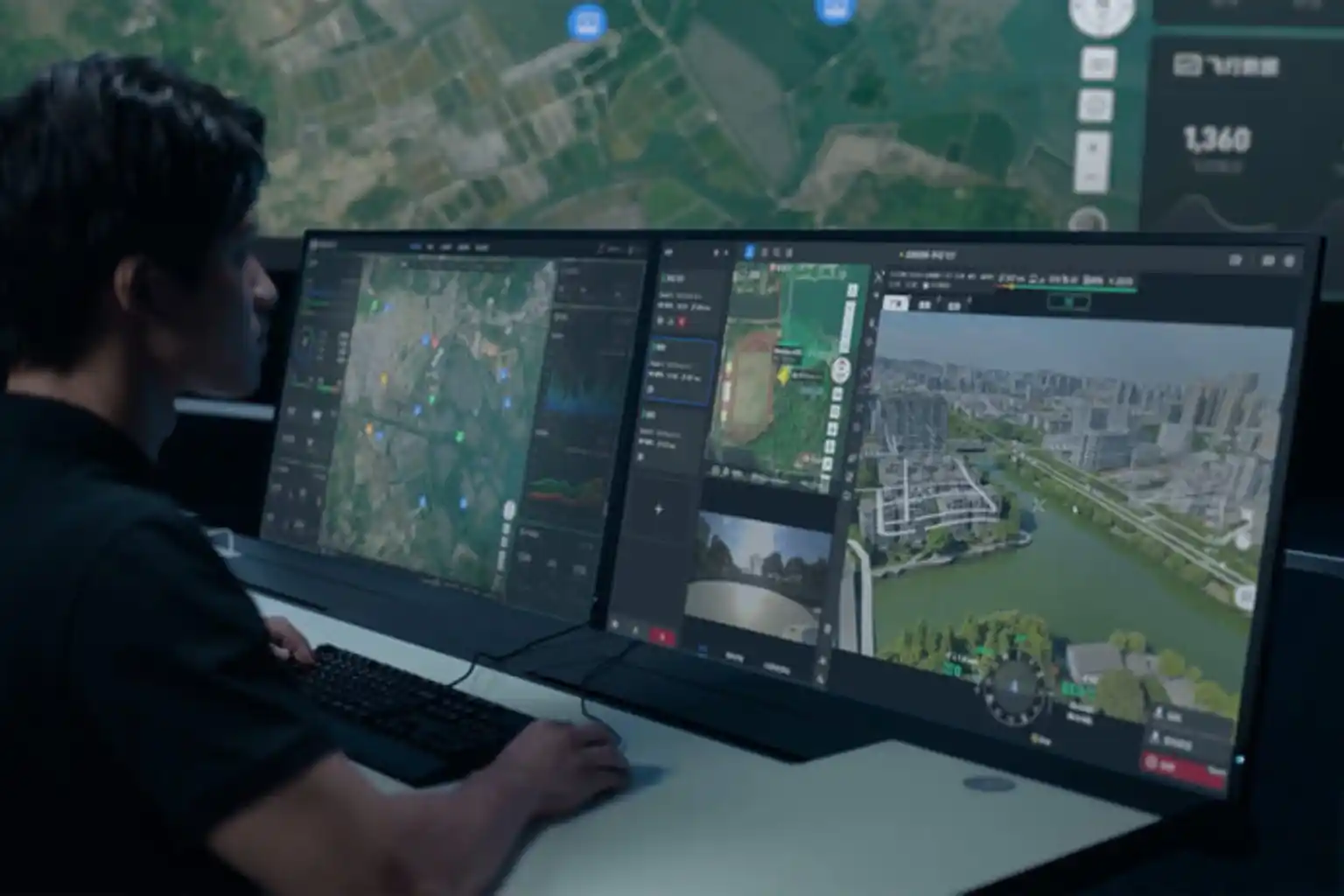 Split-screen diagram comparing DJI FlightHub 2 Cloud agility with the AIO device’s secure, localized data sovereignty.