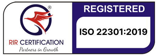 ISO 22301:2019 business continuity management certification badge