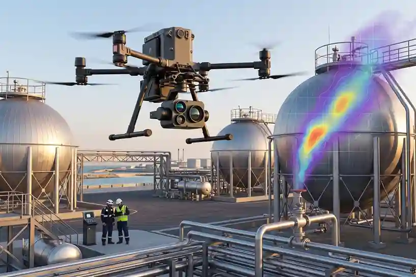 High-density 3D digital twin point cloud visualization of a large industrial processing facility.