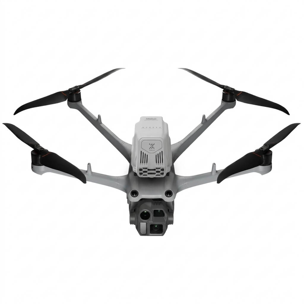 DJI Matrice 4D drone equipped with Sniffer4D Nano2+ multi-gas sensor for airborne environmental monitoring